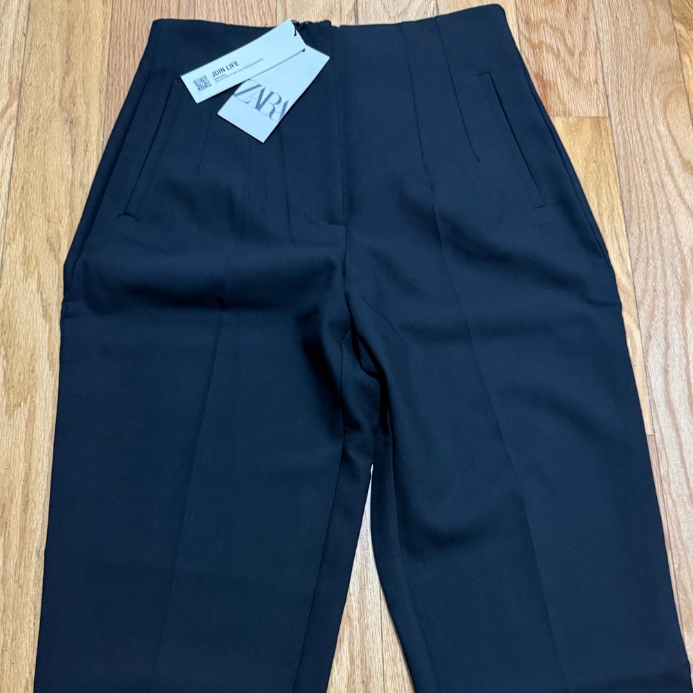 Zara High Waisted Trousers (Black)